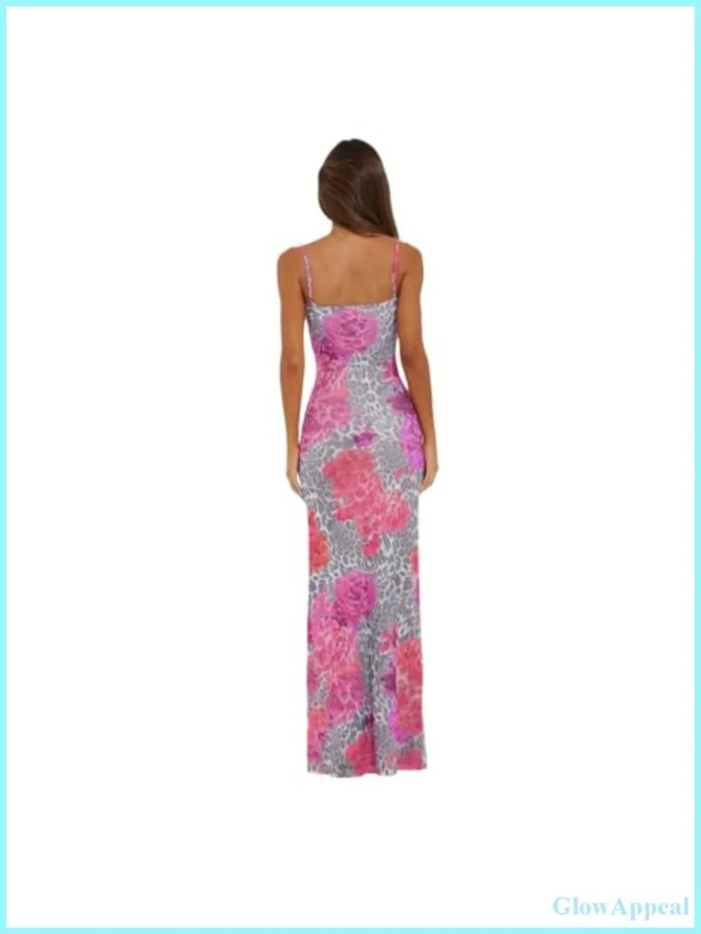 VANCOL Women Satin Dress Backless Hollow Casual Boho Flowy Maxi Halter Neck